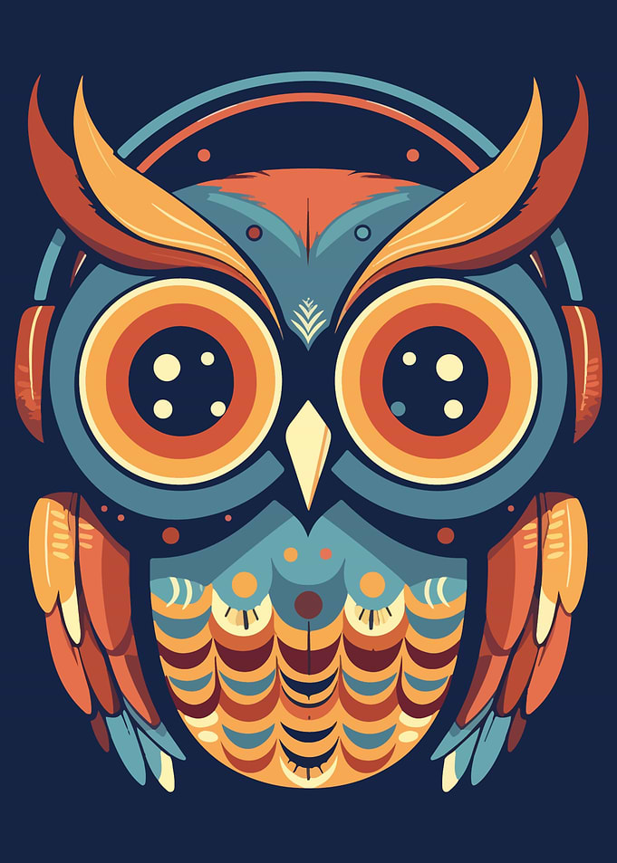 Round Eyes Owl Headphone