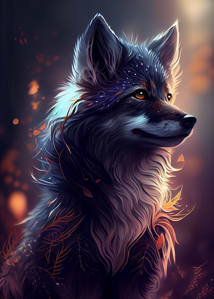 Cute Wolf Animal Cartoon