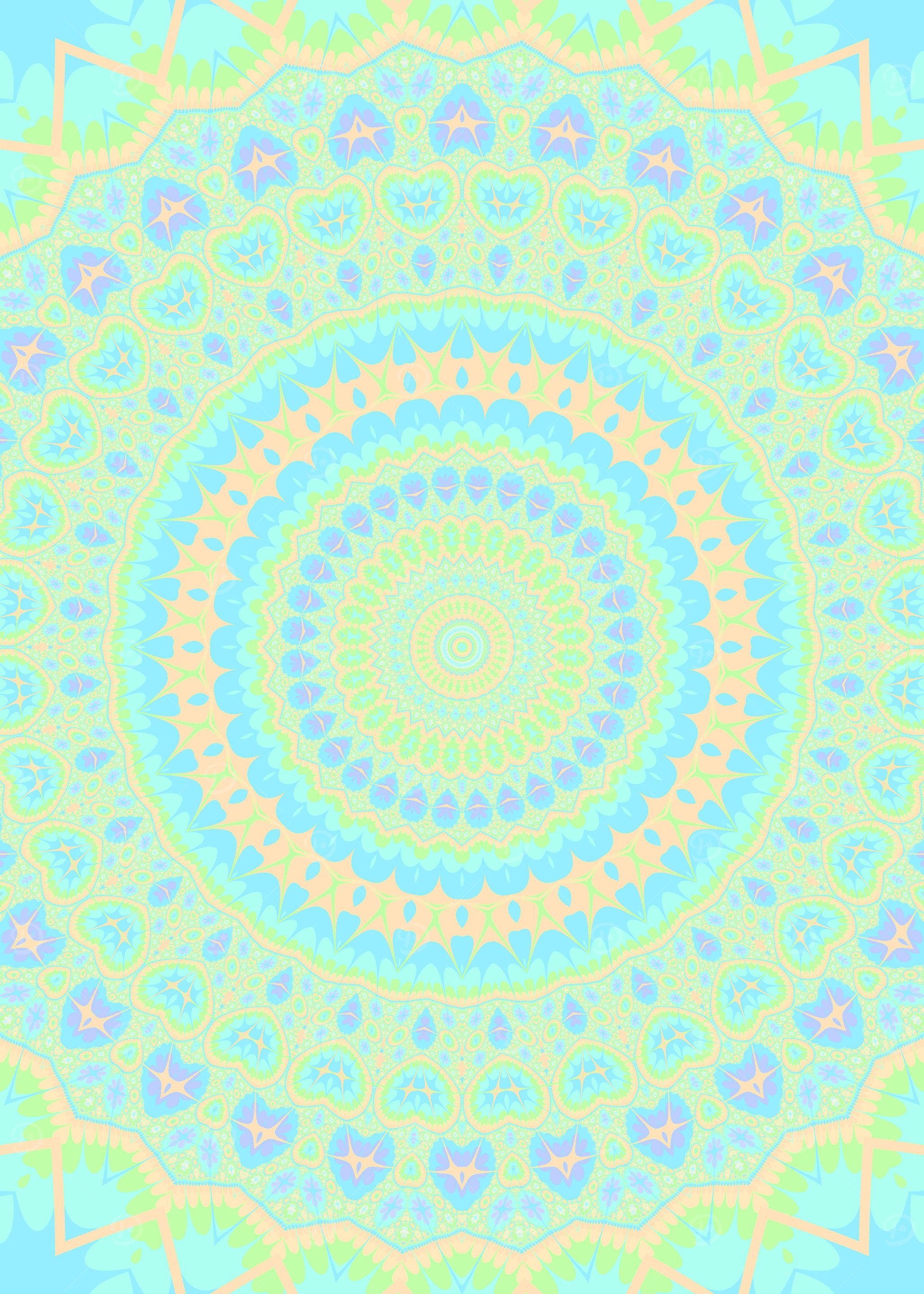 Funky Boho Pastel Mandala
