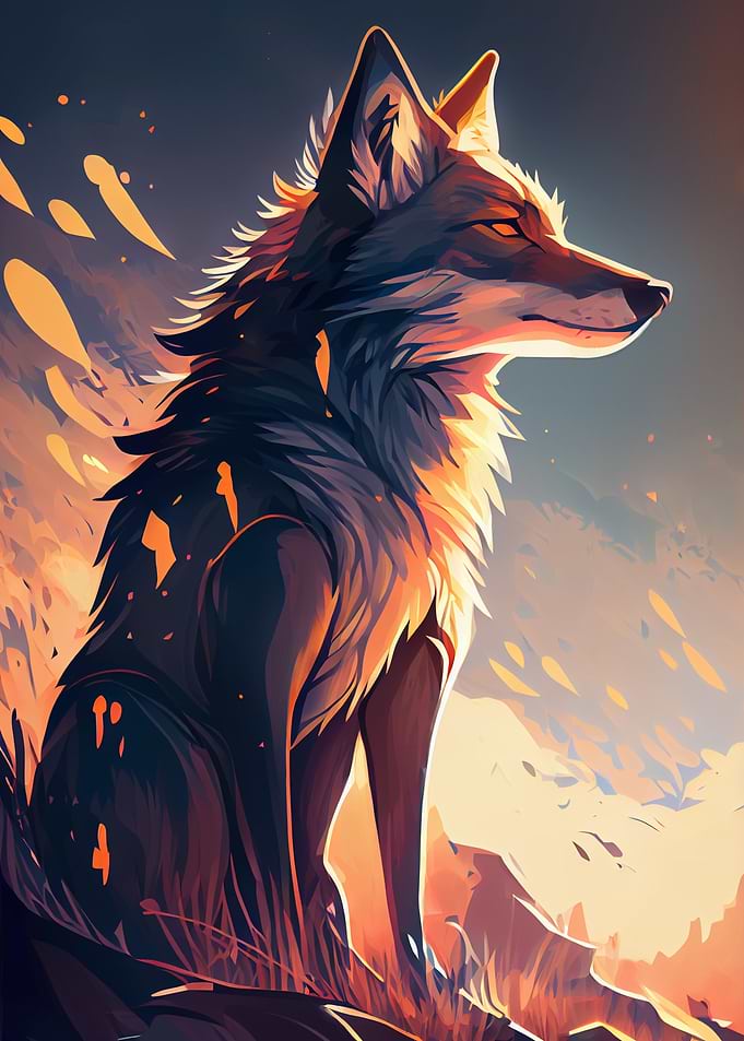 Cute Wolf Animal Cartoon
