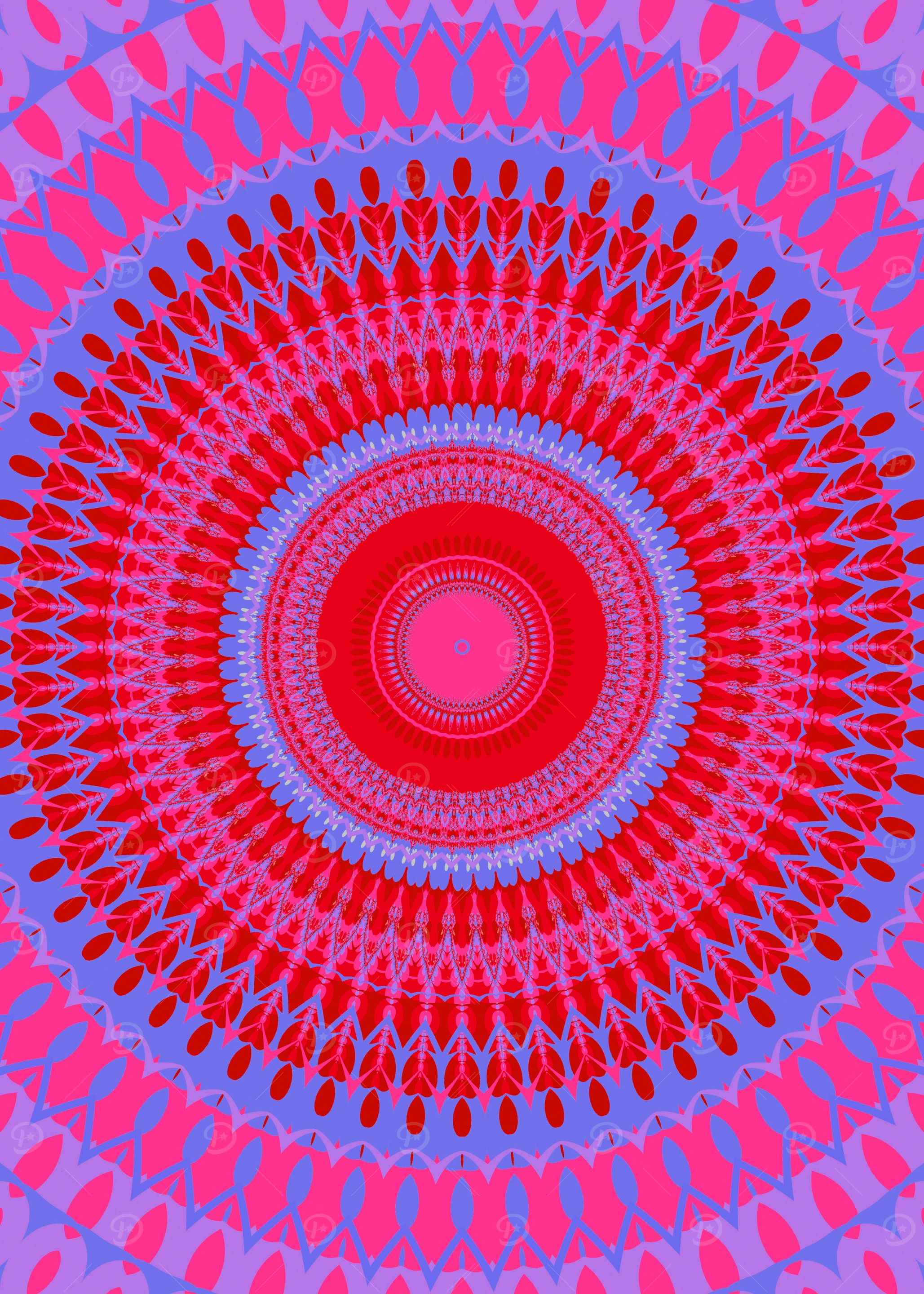 Vibrant Trippy Mandala