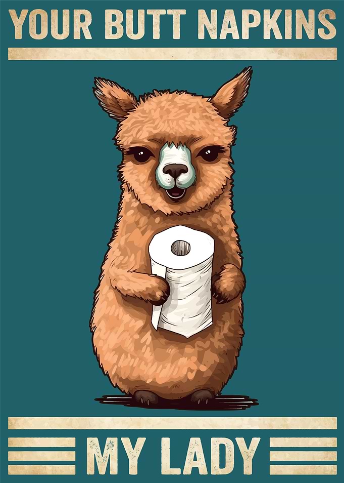 Llama Your Butt Napkins