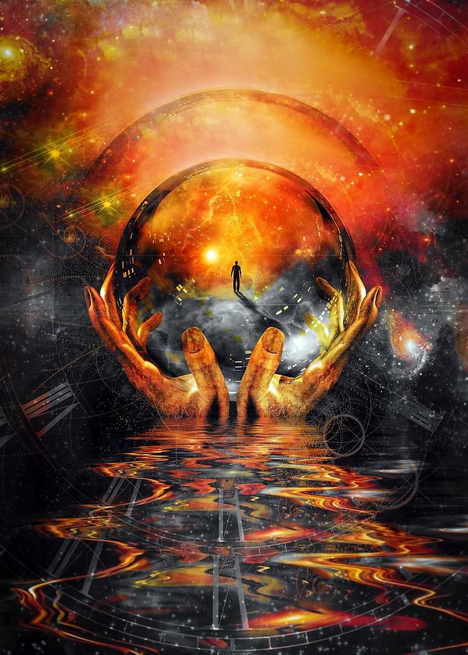 In hands of creator