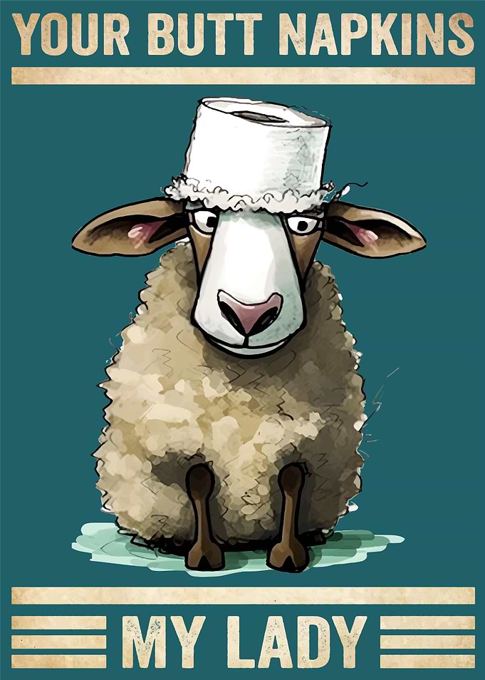Sheep Your Butt Napkins