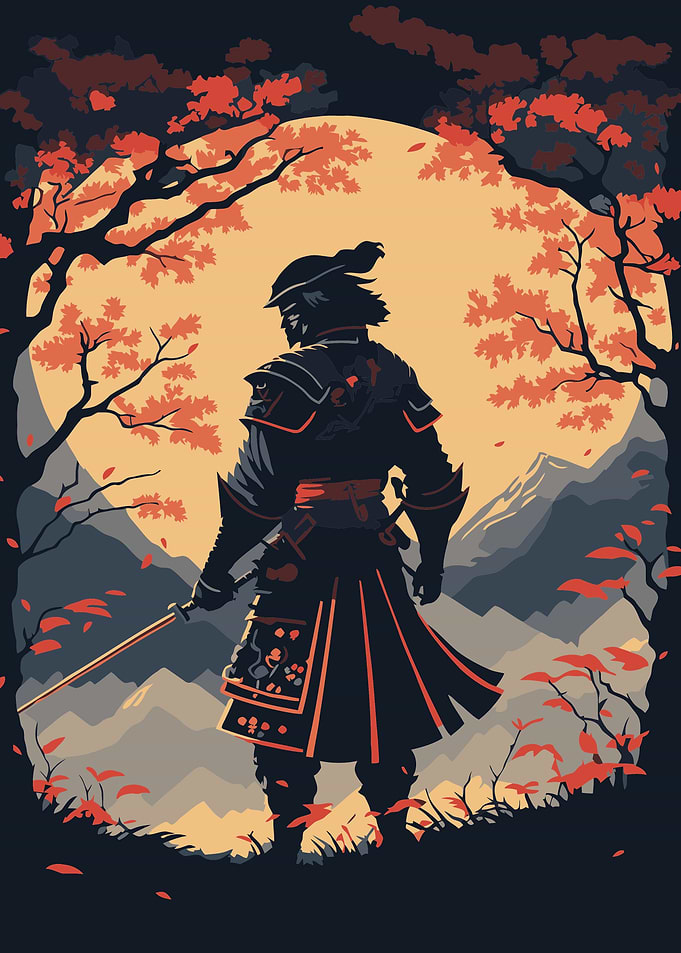 Japanese samurai warrior