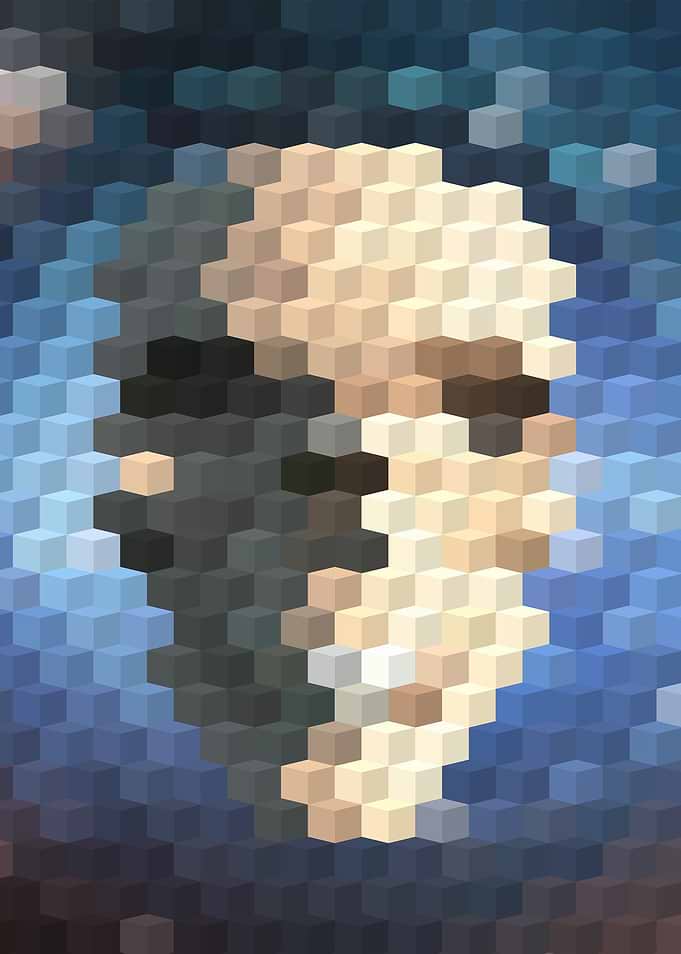 Skull abstract pattern