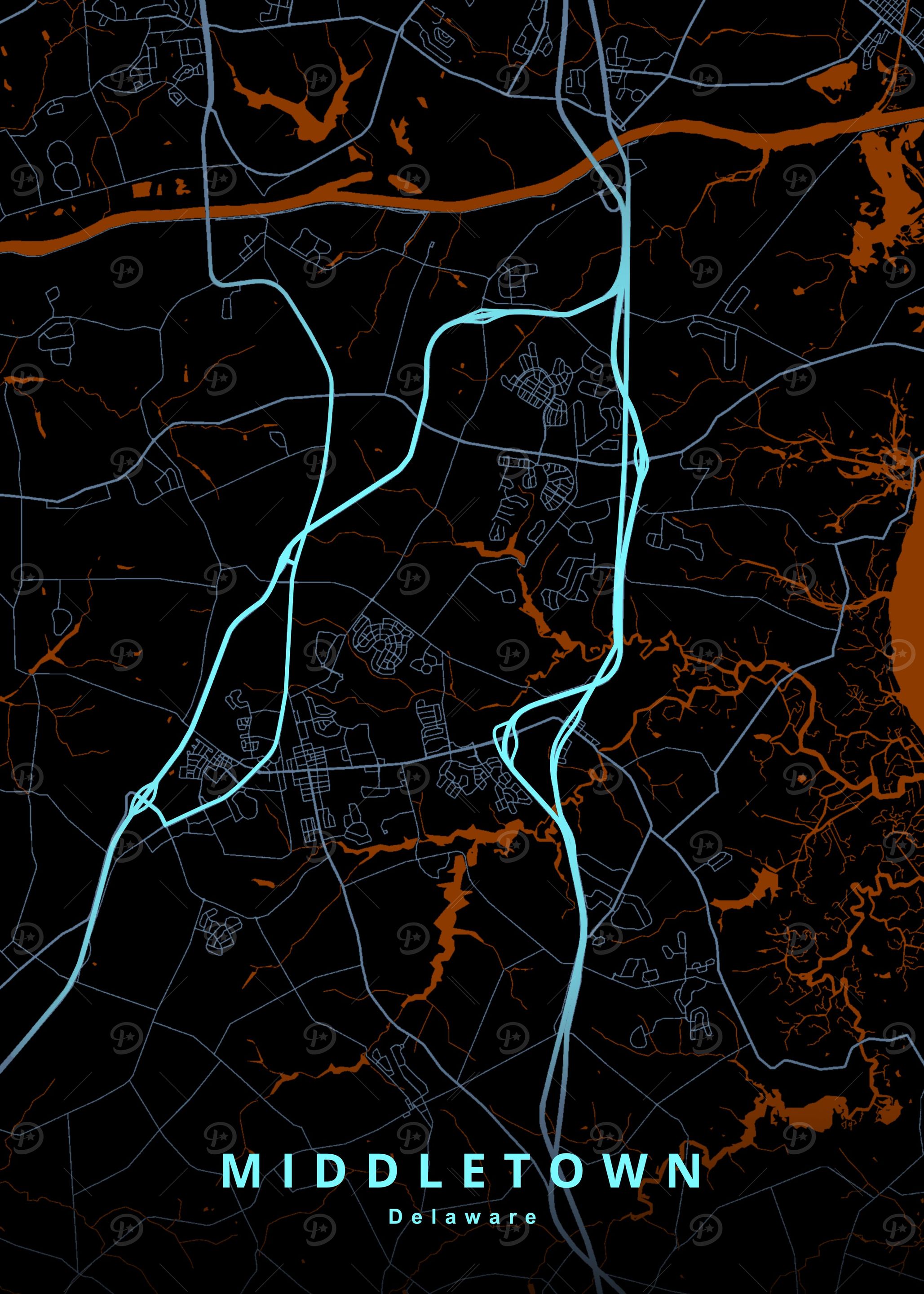 Middletown Delaware Map