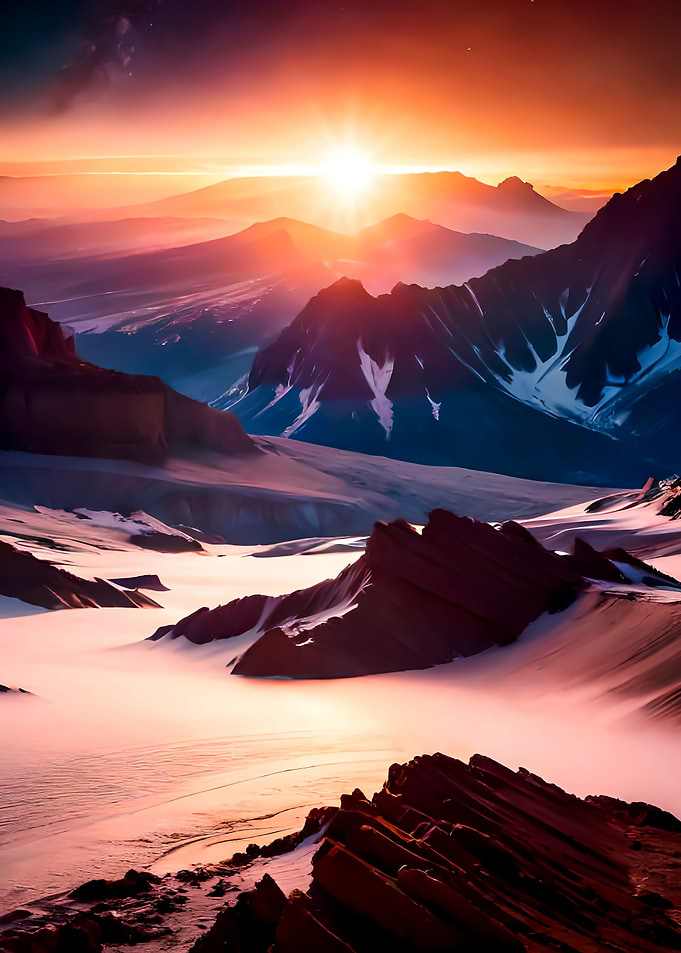 Sunset in the Snowy