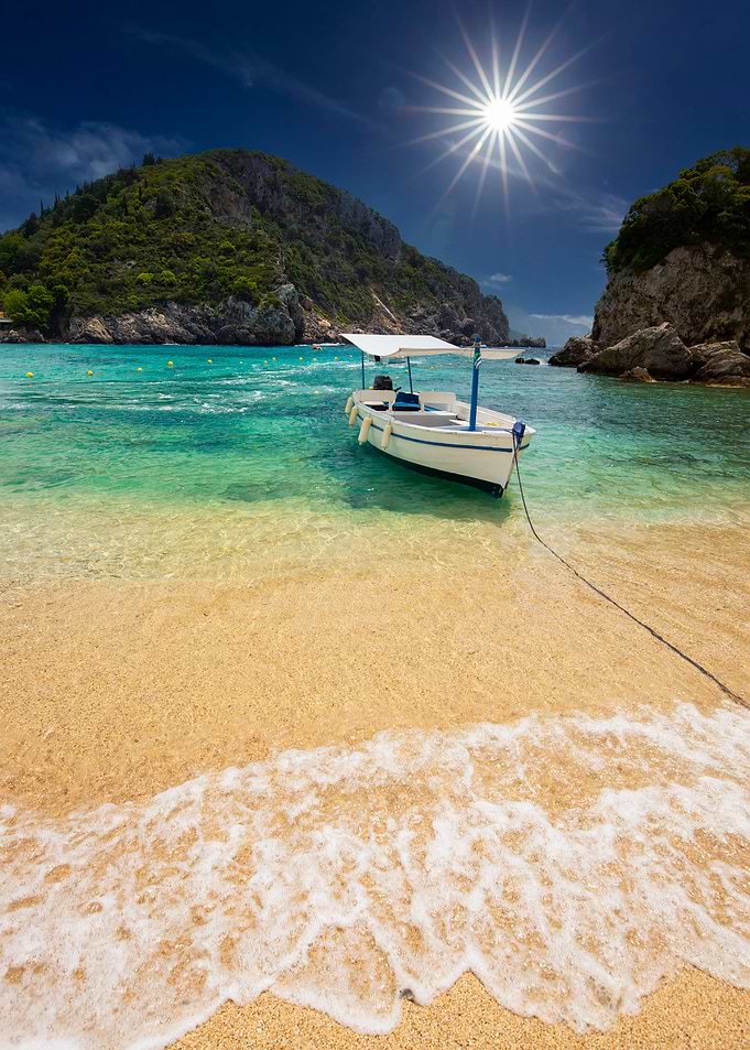 Seascape in Corfu, Greece