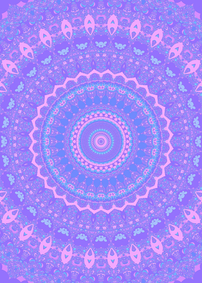 Boho Funky Pastel Mandala