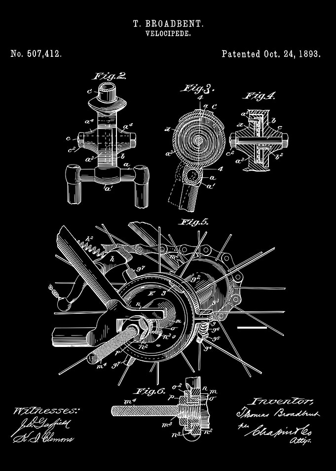 Velocipede patent 1889