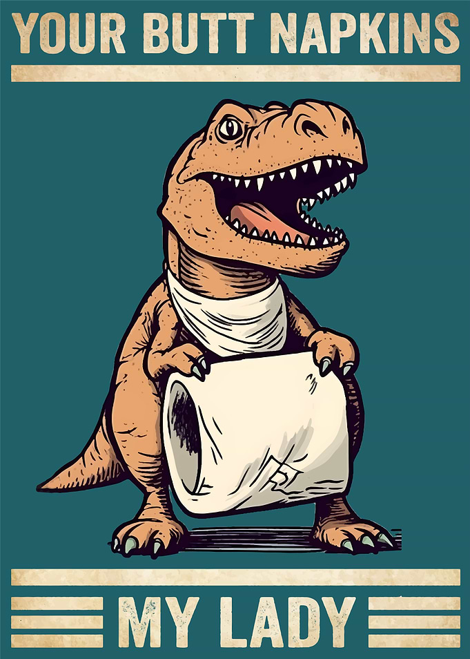 Dinosaur Your Butt Napkins