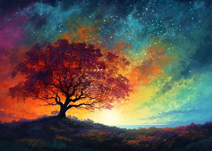Colorful Starry Sky