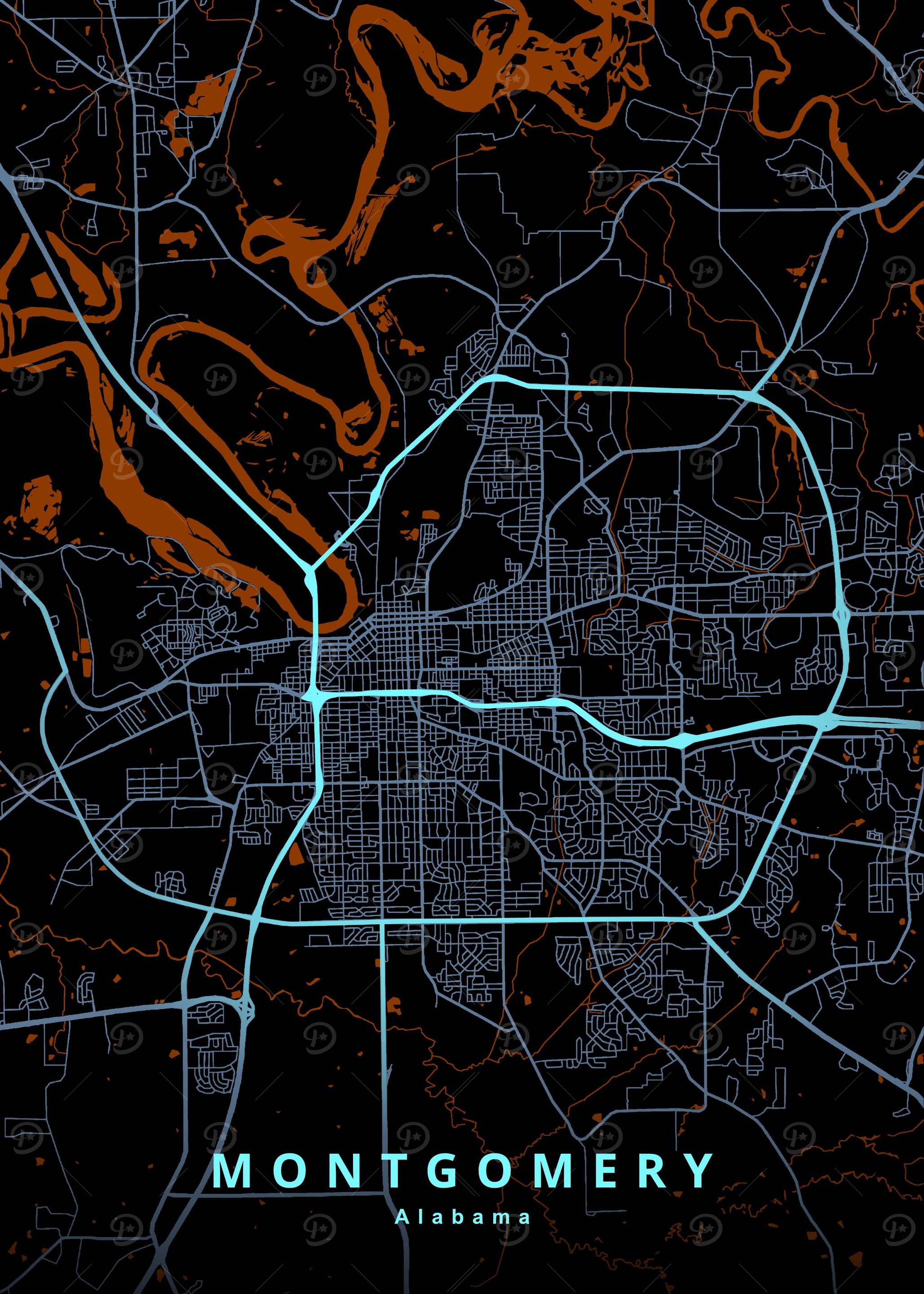Montgomery Alabama Map