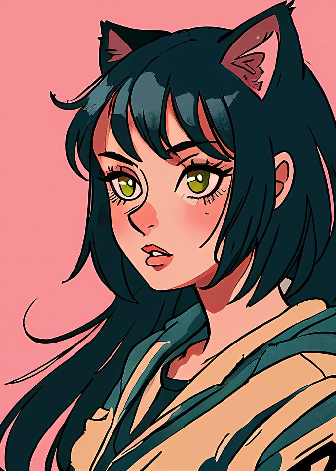 Cyber Furry Cat Girl