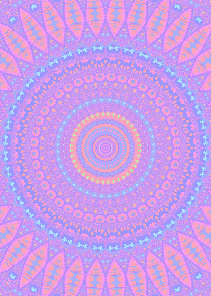 Groovy Boho Pastel Mandala