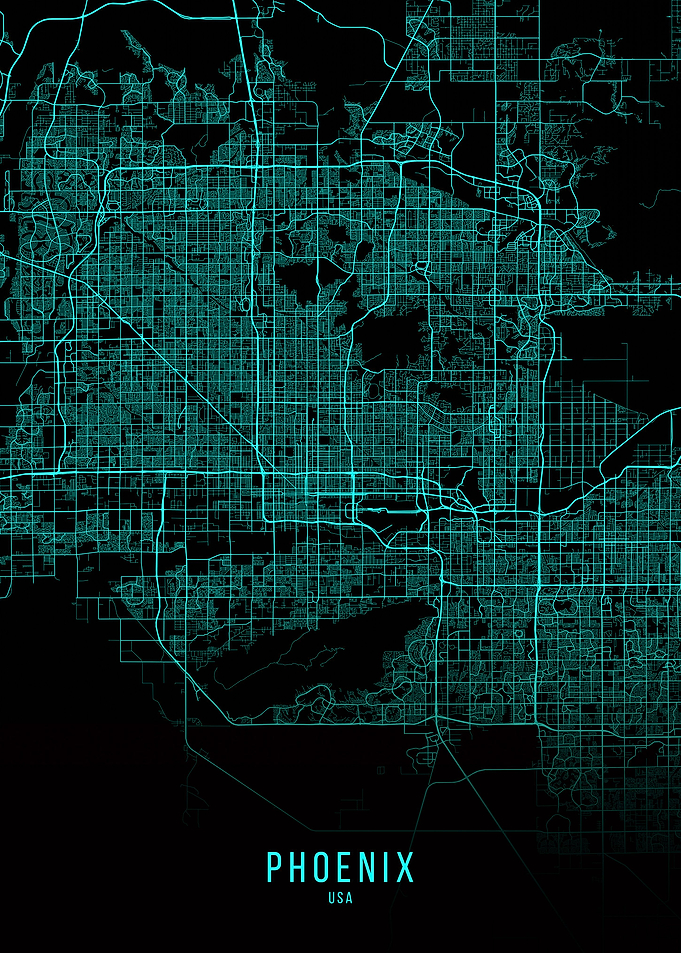 Phoenix blue map