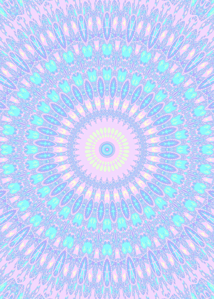 Trippy Boho Pastel Mandala