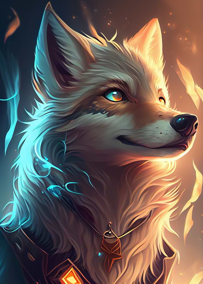 Cute Wolf Animal Cartoon