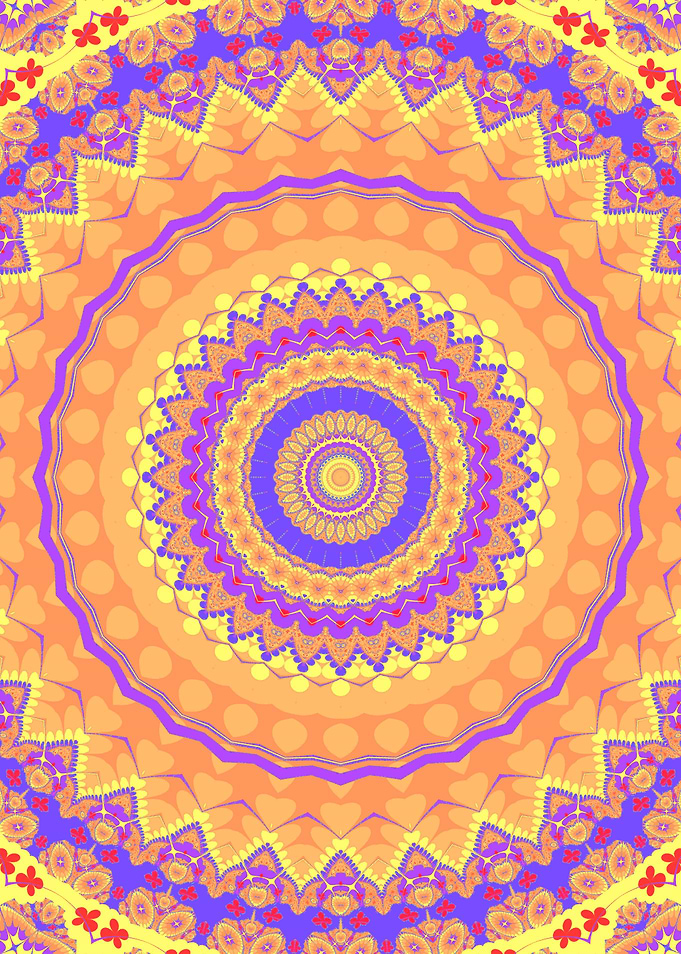 Groovy Boho Hippie Mandala