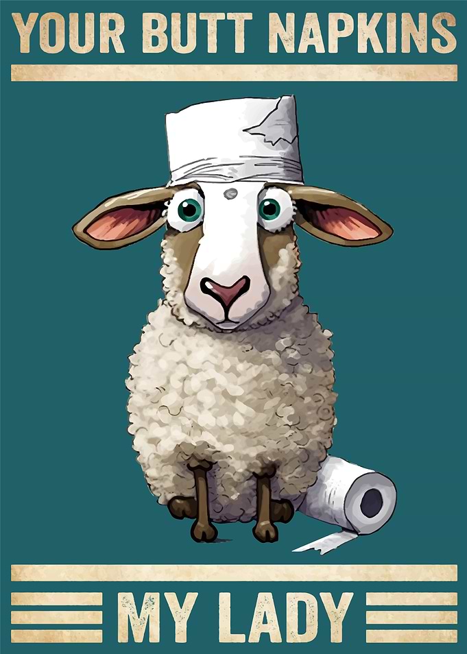 Your Butt Napkins Sheep