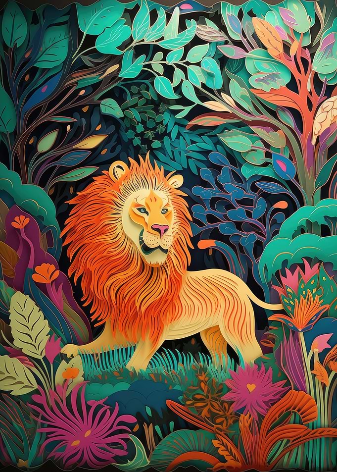 Paper Craft Lion