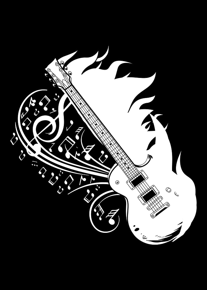 Electric Guitar Flames