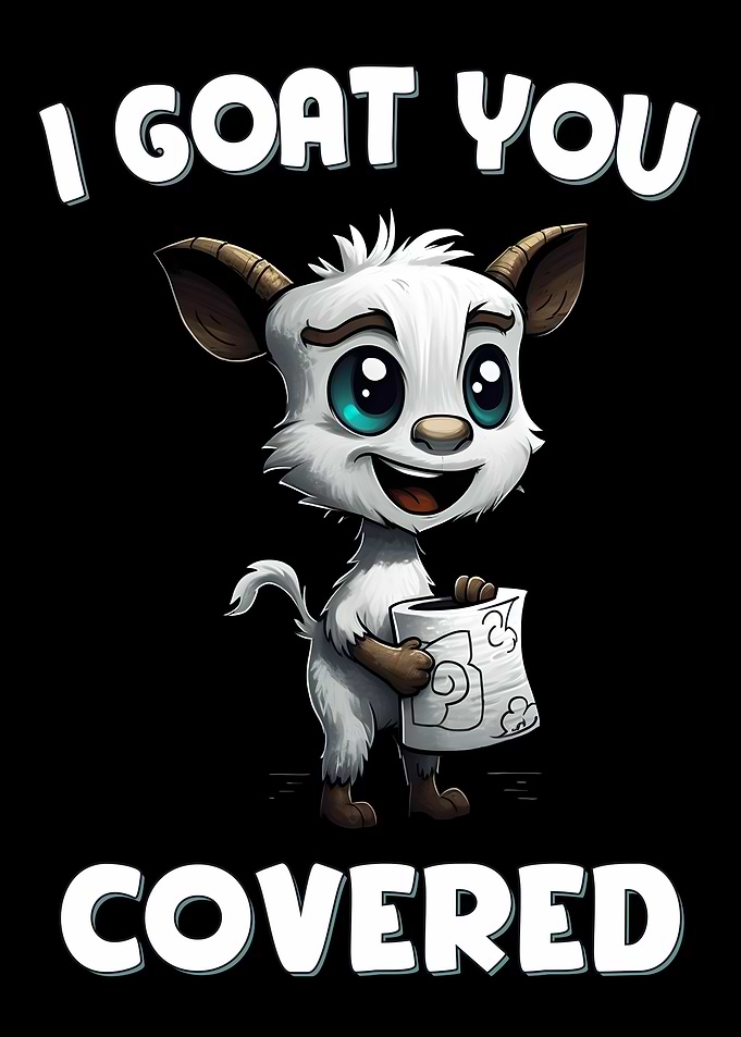 Funny Bathroom Goat Art