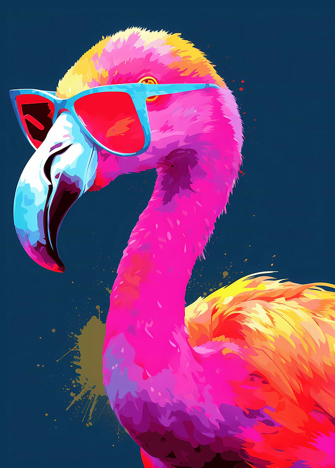 Flamingo With Sunglasses