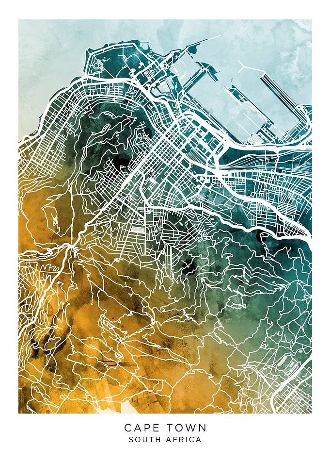 Cape Town South Africa Map