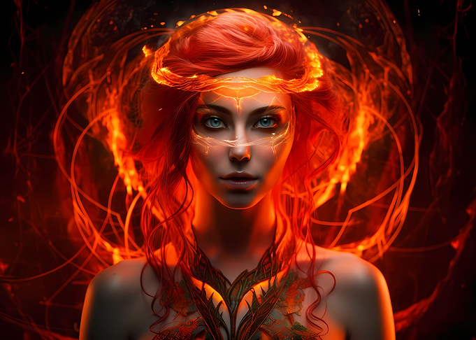 Beautiful fire mage