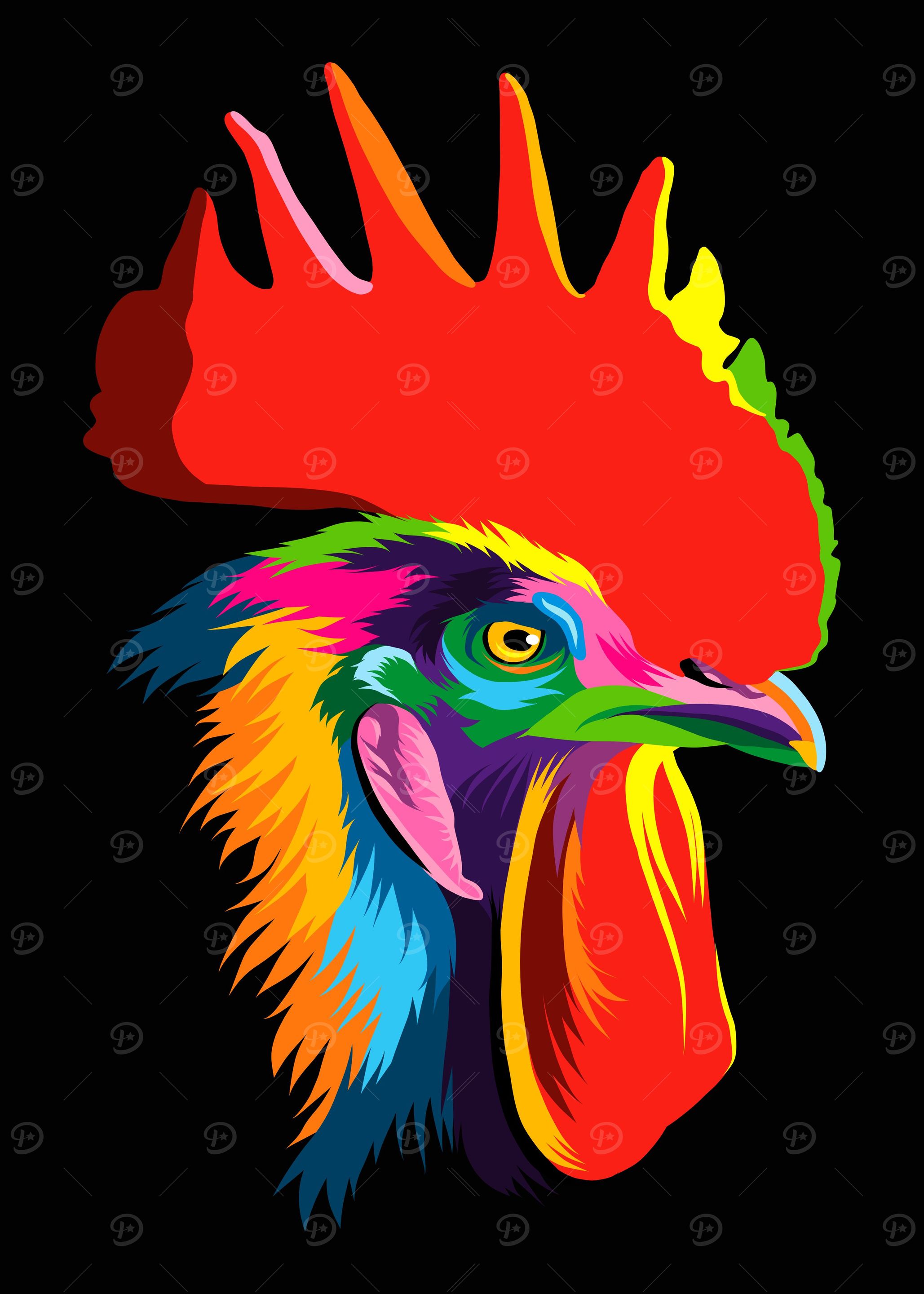 Abstract cock head