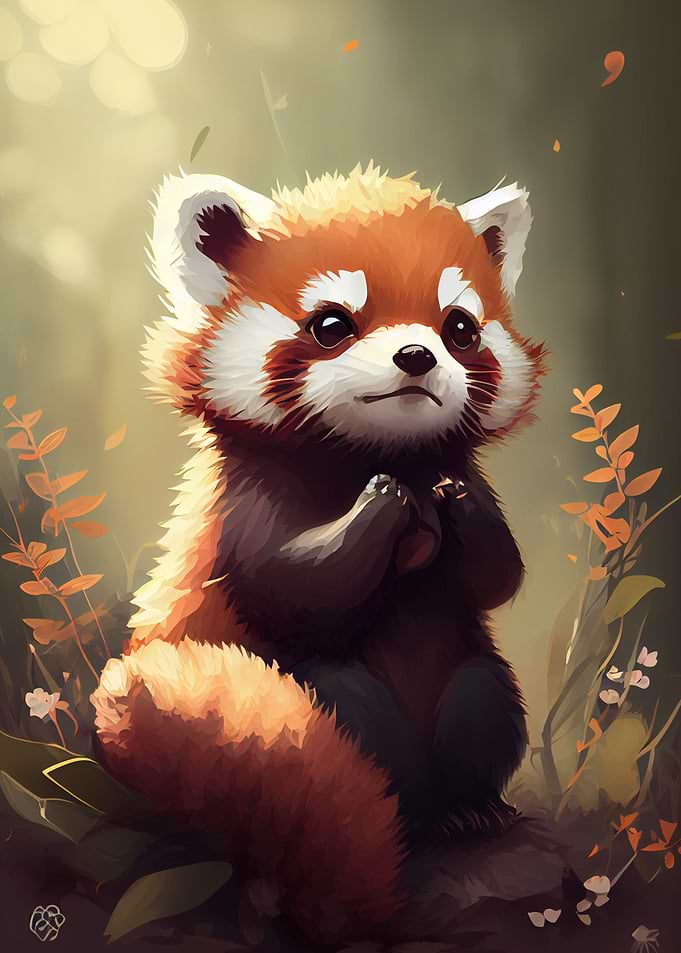 Cute red Panda Animal