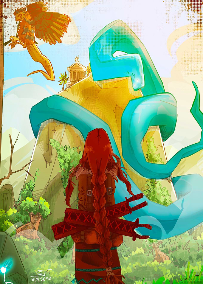 Serpent au temple