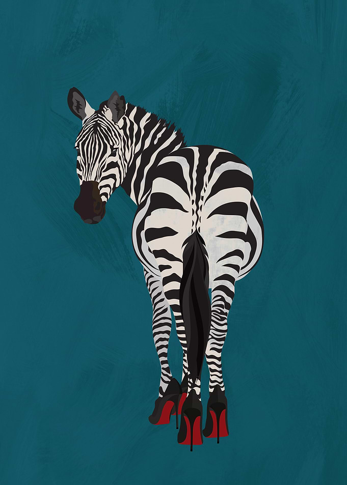Fashion Zebra in heels