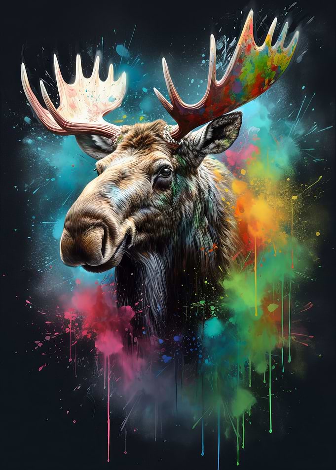 Moose painting