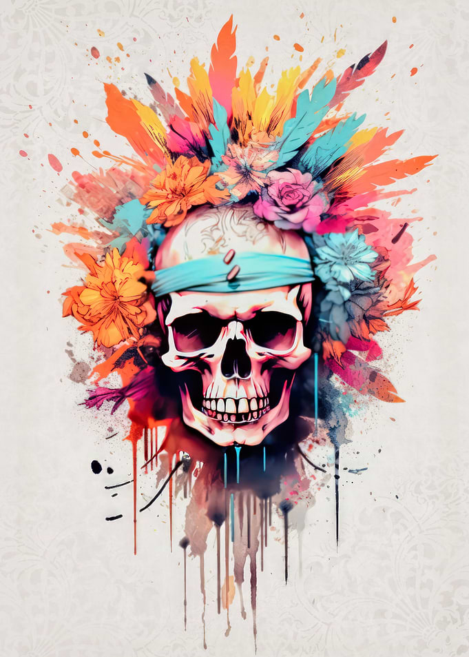 Natures Tapestry Skull