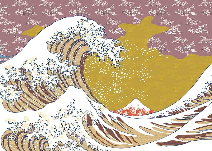 Hokusai Wave texture