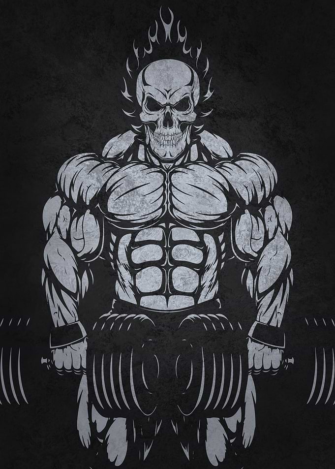 Skull Head Bodybuilder