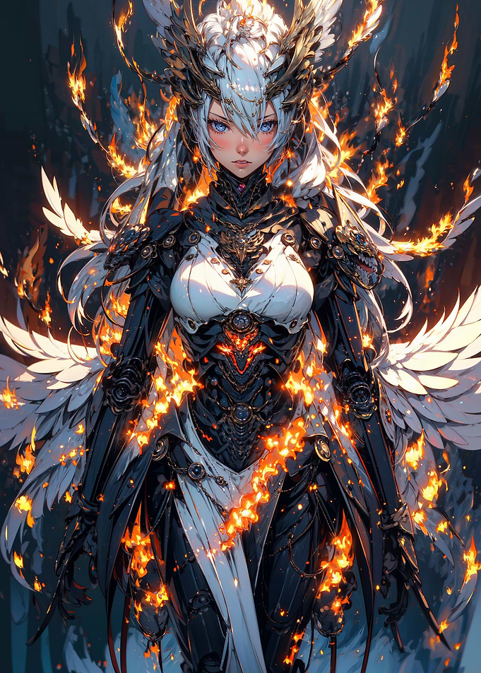 Beautiful fiery angel