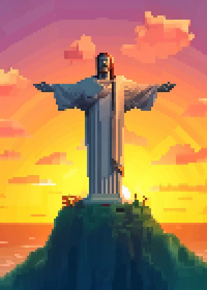 The redeemer pixel art