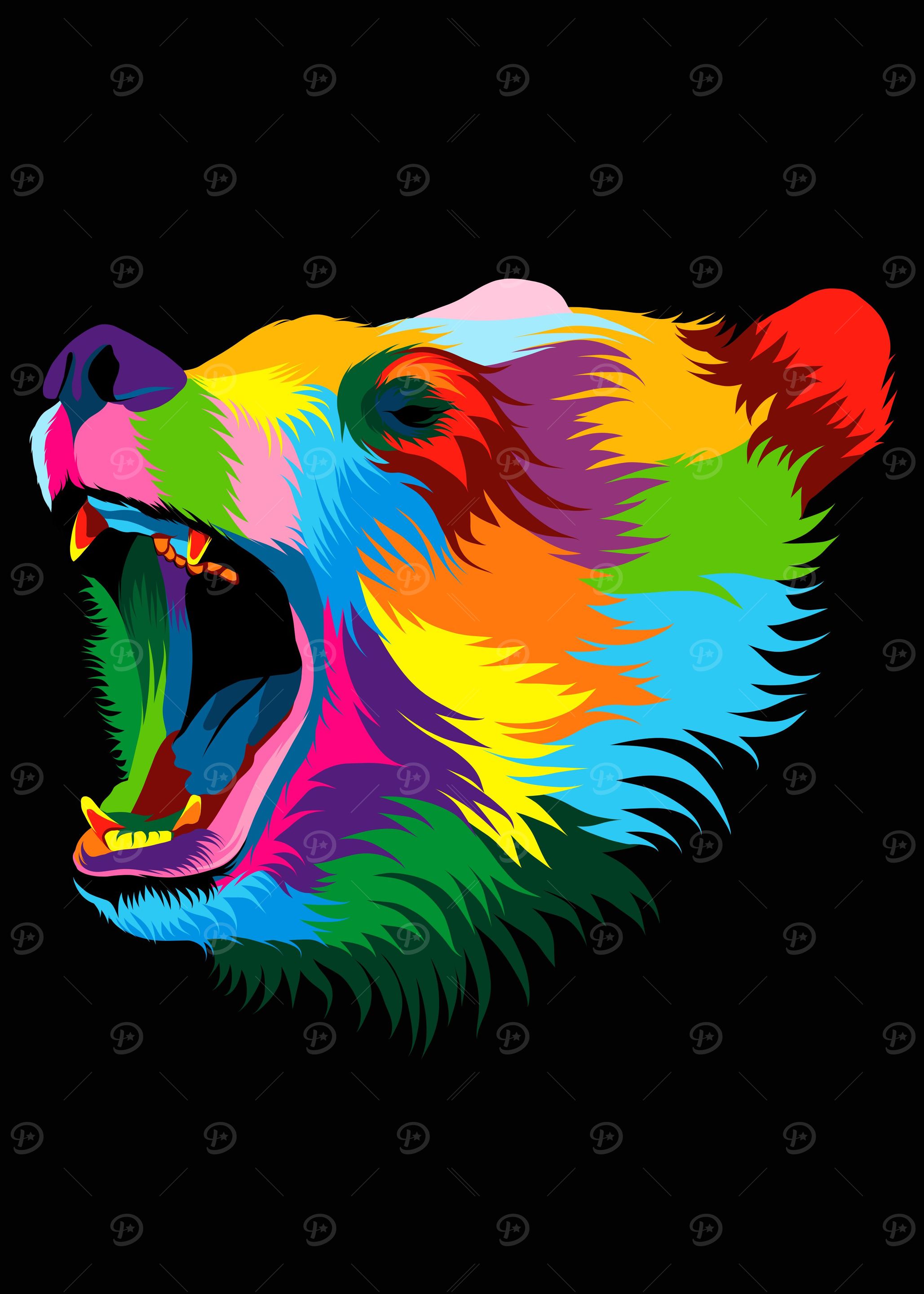 Abstract bear head