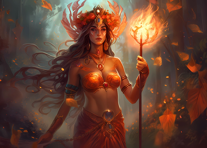 Beautiful fire mage
