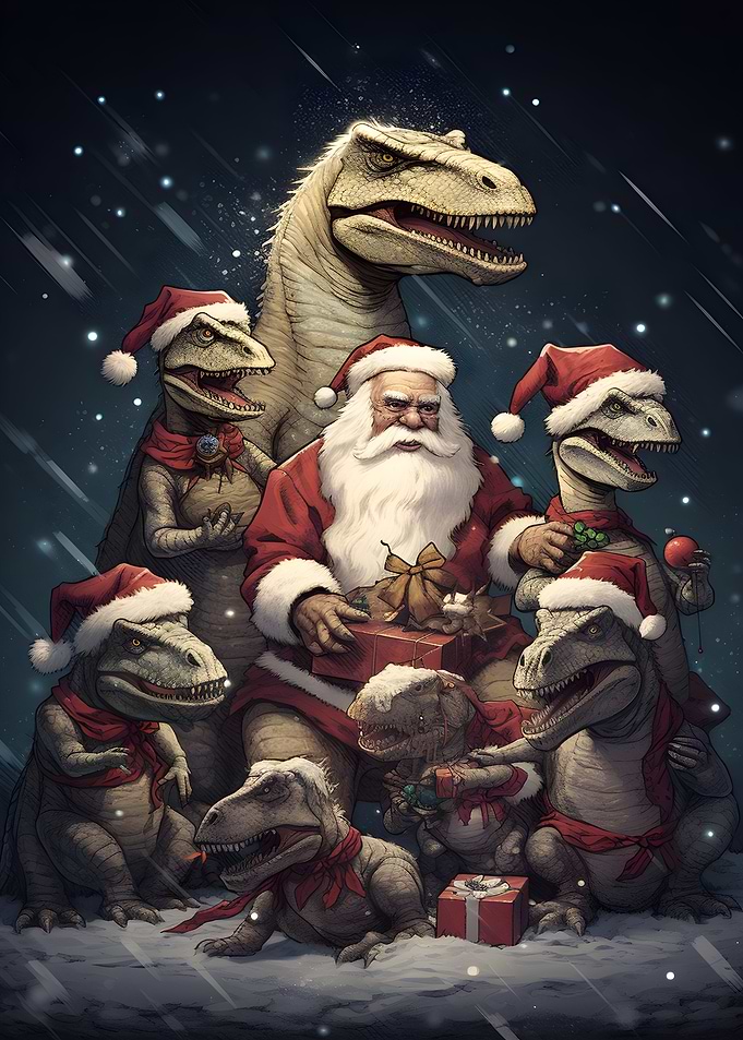Dino Santa Claus