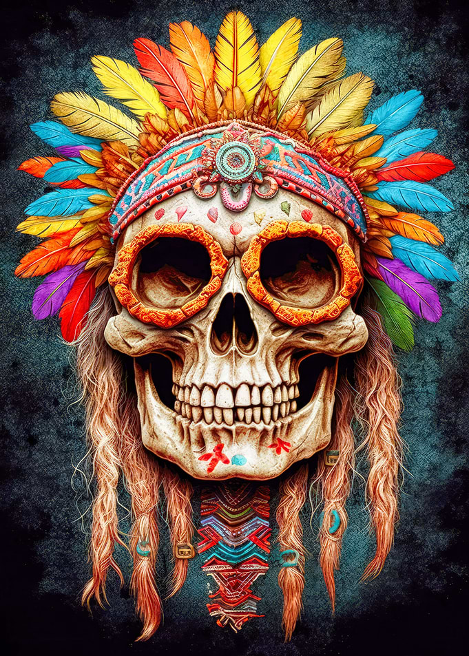 Psychedelic Dreams Skull