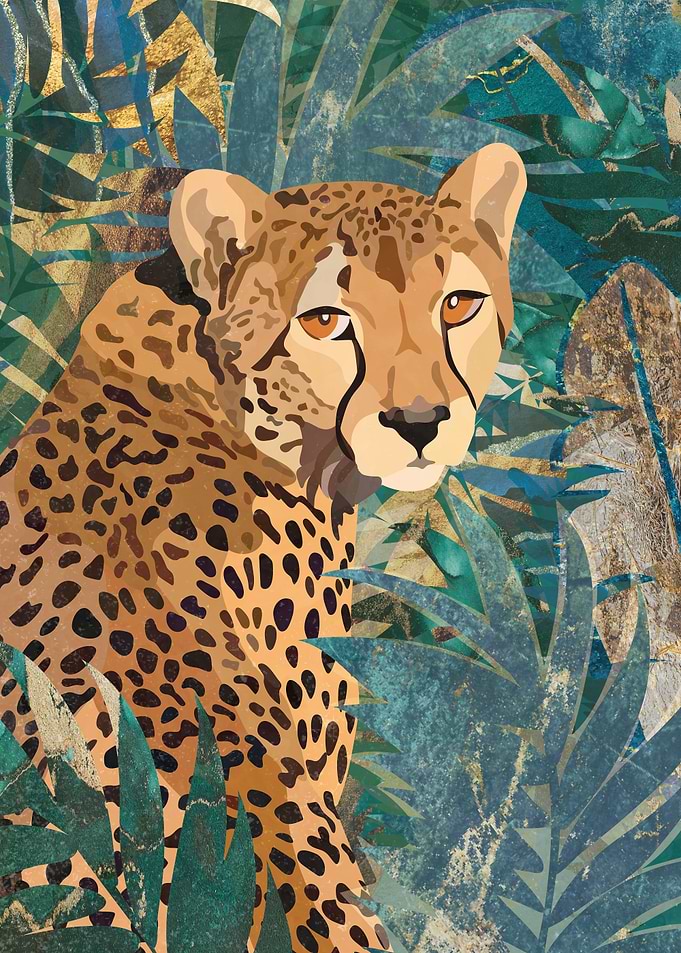Cheetah in the rainforest