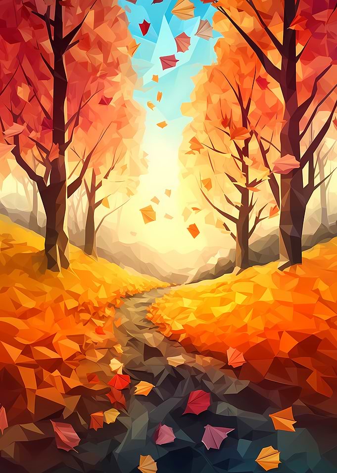 Autumn Leaves Low Poly