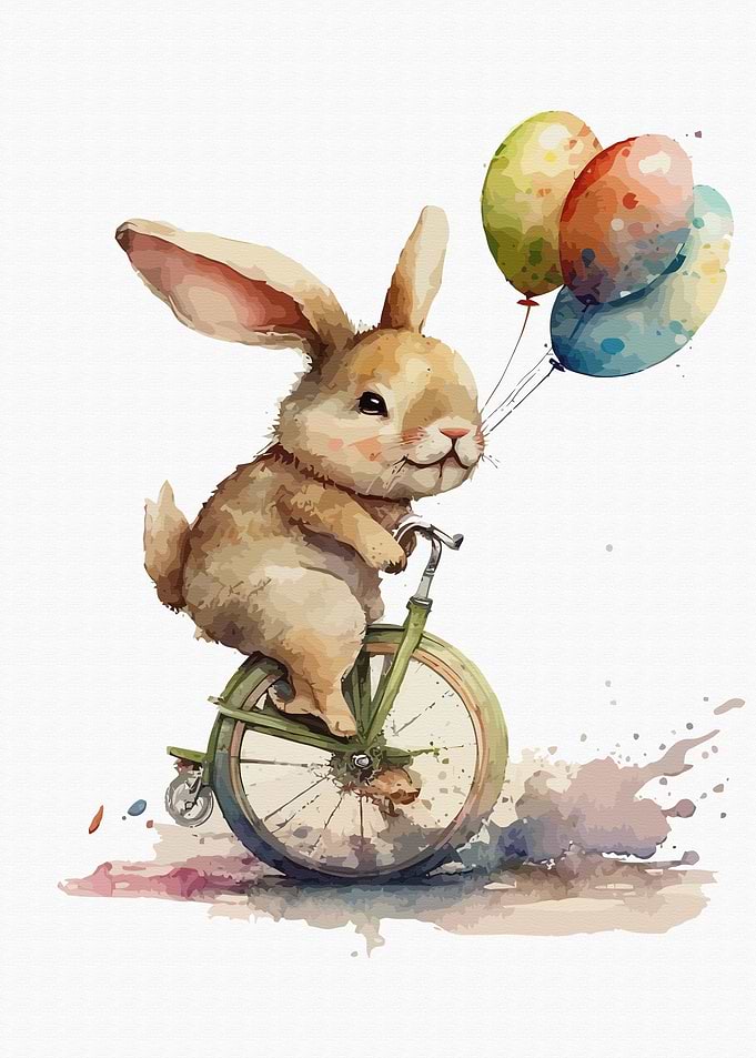 Bunny on a bike