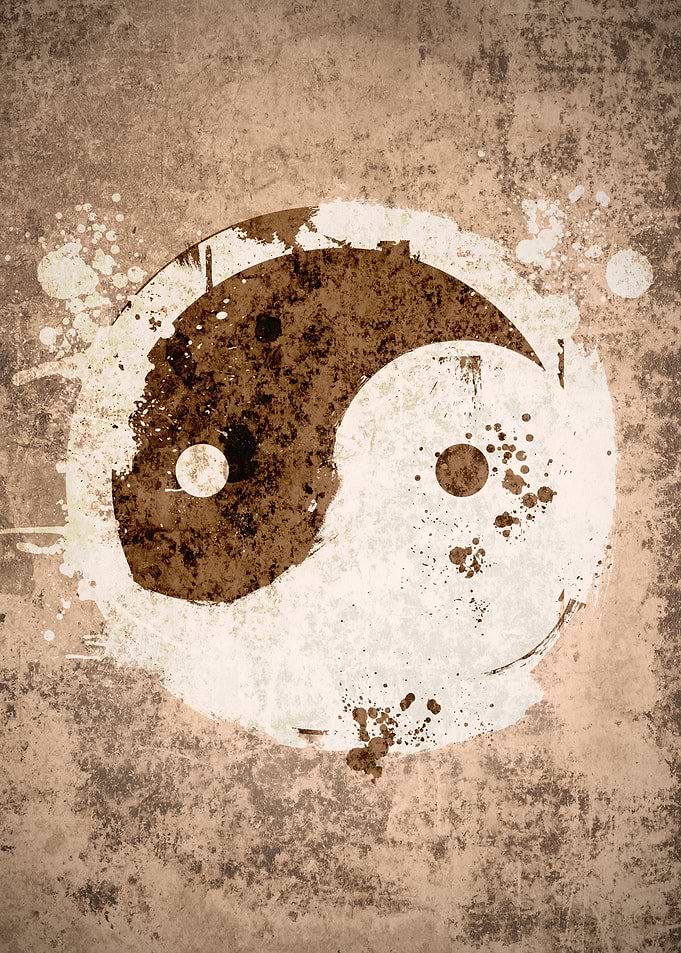 Vintage Yin and yang
