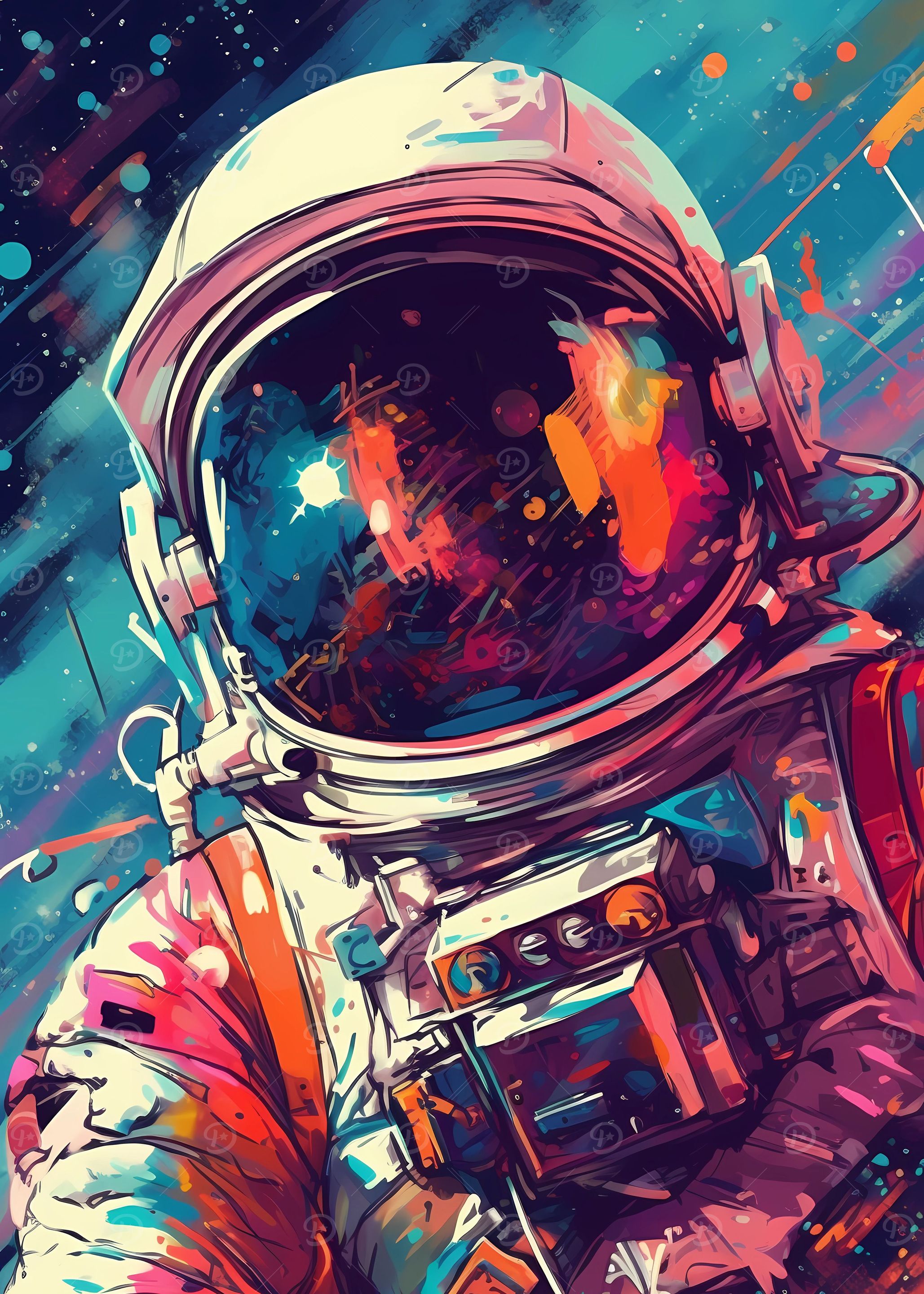 Astronaut Colorful